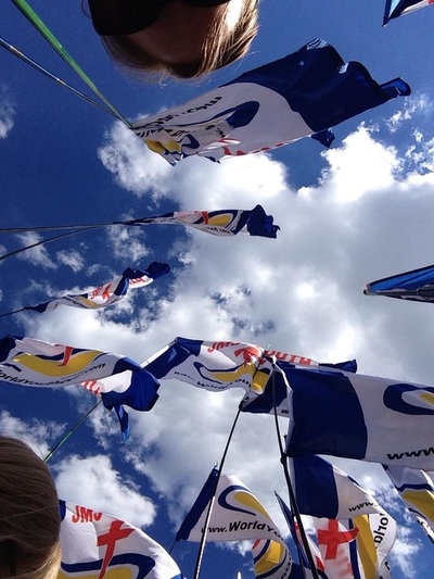 JMJyouth flags at WYD Krakow 2016